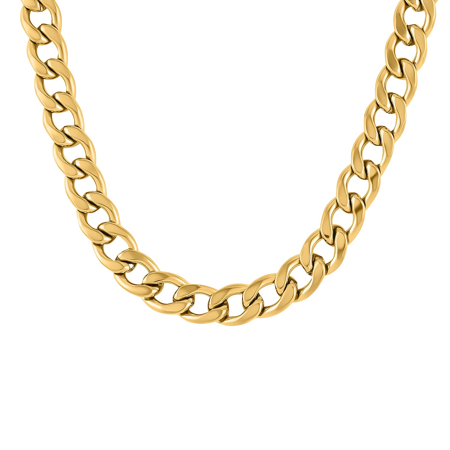 Curb Necklace 24 Inches in Stainless Steel 60.10 Grams