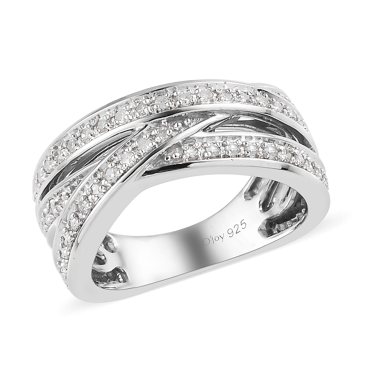 DOORBUSTER Diamond Ring in Platinum Over Sterling Silver 0.50 ctw