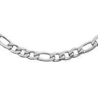 Figaro Necklace 24 Inches in Stainless Steel 16.50 Grams