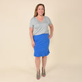 Tamsy Navy Knit Skirt with Elastic Waist - Large - Sticky add to cart bar