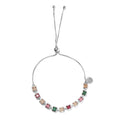 Lustro Stella Made with Finest Multi Color CZ Bolo Bracelet in Platinum Over Sterling Silver 7.65 ctw - Sticky add to cart bar