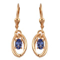 Tanzanite Fancy Earrings in Vermeil Yellow Gold Over Sterling Silver 0.90 ctw - Sticky add to cart bar