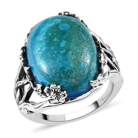 rtisan Crafted Peruvian Opalina Solitaire Ring in Sterling Silver 9.90 ctw