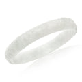 Green Jade Carved Floral Bangle Bracelet (6.75 In) 260.00 ctw - Sticky add to cart bar