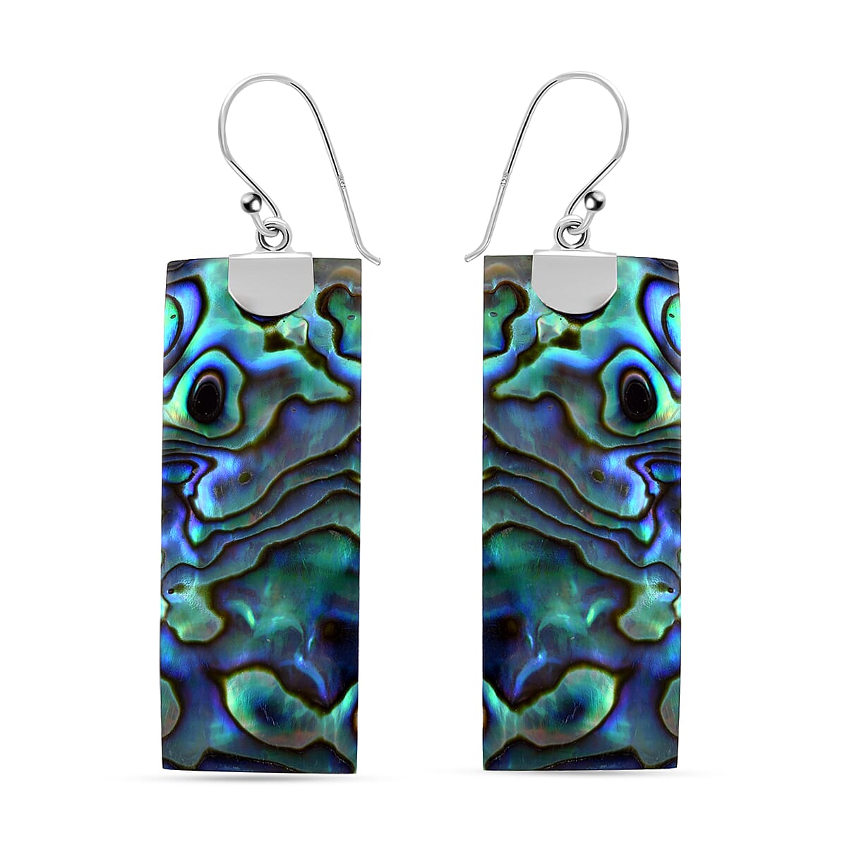 Mother Of Pearl Dangle Earrings in Sterling Silver