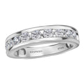 RHAPSODY IGI Certified 950 Platinum Diamond E-F VS Half Eternity Ring (Size 7.0) 5.75 Grams 1.00 ctw - Sticky add to cart bar