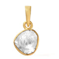 Artisan Crafted Polki Diamond Pendant in 14K Rose Gold Over Sterling Silver 0.33 ctw - Sticky add to cart bar