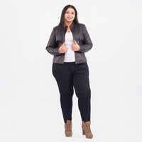 TAMSY Chocolate Brown Genuine Lamb Leather Jacket - S