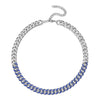 Blue Austrian Crystal in Silvertone