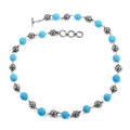 Bali Legacy Constituted Sleeping Beauty Turquoise Toggle Clasp Necklace 20-22 Inches in Sterling Silver 96.30 ctw - Sticky add to cart bar