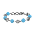 BALI LEGACY AMERICAN Natural Sleeping Beauty Turquoise Bracelet in Sterling Silver (7.00 In) (10 g) 32.10 ctw - Sticky add to cart bar