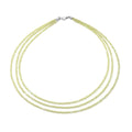 Amethyst Three Row Beaded Necklace 18 Inches with Lobster Lock in Sterling Silver 50.00 ctw - Sticky add to cart bar