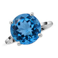 AAA Marambaia Topaz Solitaire Ring in Platinum Over Sterling Silver (Size 10.0) 7.50 ctw - Sticky add to cart bar