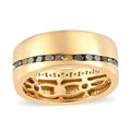 STEVE SPECIAL PICK Multi Diamond (Natural & IR) Full Wave Eternity Ring in Vermeil YG Over Sterling Silver (Size 10.0) 1.00 ctw - Sticky add to cart bar