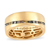 STEVE SPECIAL PICK Multi Diamond (Natural & IR) Full Wave Eternity Ring in Vermeil YG Over Sterling Silver (Size 10.0) 1.00 ctw