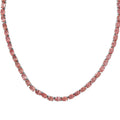 Natural Tanzanian Natronite Tennis Necklace 18 Inches in Platinum Over Sterling Silver 24.80 Grams 50.65 ctw - Sticky add to cart bar