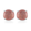 Premium Tanzanian Natronite Solitaire Stud Earrings in Platinum Over Sterling Silver 3.50 ctw - Sticky add to cart bar