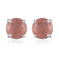 Premium Tanzanian Natronite Solitaire Stud Earrings in Platinum Over Sterling Silver 3.50 ctw