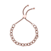 Cable Chain Bracelet with Adjustable Ball in Stainless Steel