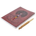 "meditation Leather Diary with 90 GSM machine natural shape paper with Gift  set with 7 Chakra  gemstone & wooden Pen Size: Dairy Size:L(8)xW(6) Pen Size: 6 Inch" - Sticky add to cart bar