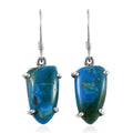 Artisan Crafted Peruvian Opalina Dangle Earrings in Sterling Silver 15.90 ctw - Sticky add to cart bar