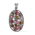 Artisan Crafted Polki Cut Multi-Tourmaline Pendant in Sterling Silver 5.00 ctw - Sticky add to cart bar