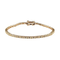 Luxoro 10K Yellow Gold I2-I3 Natural Yellow Diamond Tennis Bracelet (7.25 In) 7.35 Grams 3.00 ctw