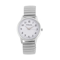 Strada Japanese Movement Stretch Bracelet Watch in Stainless Steel (36mm) (6.50-7.50Inches)
