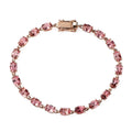 LUXORO 10K Rose Gold Premium Natural Blush Tourmaline Tennis Bracelet (8.00 In) 4.35 Grams 9.90 ctw - Sticky add to cart bar