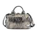 Snake Print Genuine Leather Hobo Bag with Detachable Strap - Sticky add to cart bar