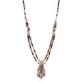 Multi-Tourmaline Water Fall Necklace 18 Inches in Platinum Over Sterling Silver 74.60 ctw - Sticky add to cart bar