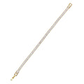 Simulated Diamond Tennis Bracelet in Goldtone (7.25 In) 27.70 ctw - Sticky add to cart bar