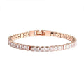 Simulated Diamond Tennis Bracelet in Rosetone (7.00 In) 27.70 ctw - Sticky add to cart bar