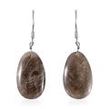 Brazilian Smoky Quartz Earrings in Rhodium Over Sterling Silver 44.10 ctw - Sticky add to cart bar