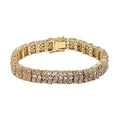 Natural Champagne Diamond Bracelet in Vermeil YG Over Sterling Silver (7.50 In) 13.00 ctw - Sticky add to cart bar