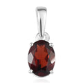 Mozambique Garnet Solitaire Pendant in Sterling Silver 1.00 ctw - Sticky add to cart bar