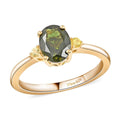 Premium Chrome Tourmaline, Canary Tourmaline Ring in Vermeil YG Over Sterling Silver (Size 10.0) 1.25 ctw - Sticky add to cart bar