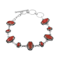 SANTA FE Style Kingman Turquoise Bracelet in Sterling Silver (7-8.0In) 9.50 Grams 4.00 ctw