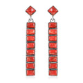 SANTA FE Style Coral Drop Earrings in Sterling Silver - Sticky add to cart bar