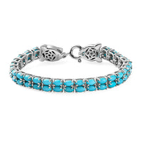 Ethiopian Welo Opal and Natural Thai Black Spinel Double Row Tennis Bracelet in Platinum Over Sterling Silver (7.25 In) 16 Grams 9.35 ctw