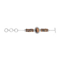 Lapis Lazuli Beaded Bracelet in Silvertone (6.50 In) 45.00 ctw - Sticky add to cart bar