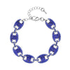 Blue Austrian Crystal in Silvertone