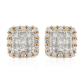 NY Closeout 10K Yellow Gold G-H I1-I2 Diamond Stud Earrings 2.00 ctw - Sticky add to cart bar