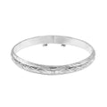 Sterling Silver 7mm Snap Clasp Bangle Bracelet (7.25 In) 9.20 Grams - Sticky add to cart bar