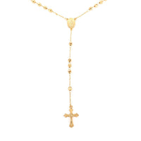 Cross Lariat Necklace 28 Inches in Goldtone