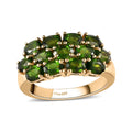 Natural Chrome Diopside Cluster Ring in Platinum Over Sterling Silver (Size 10.0) 2.40 ctw - Sticky add to cart bar