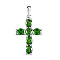 Chrome Diopside Pendant in Platinum Over Sterling Silver 1.05 ctw
