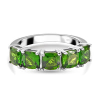Chrome Diopside 2.85 ctw Ring in Platinum Over Sterling Silver (Size 10)