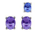 Color Change Fluorite Stud Earrings in Rhodium Over Sterling Silver 3.00 ctw - Sticky add to cart bar