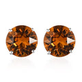 Doorbuster Emerald Color Crystal Solitaire Stud Earrings in Sterling Silver - Sticky add to cart bar